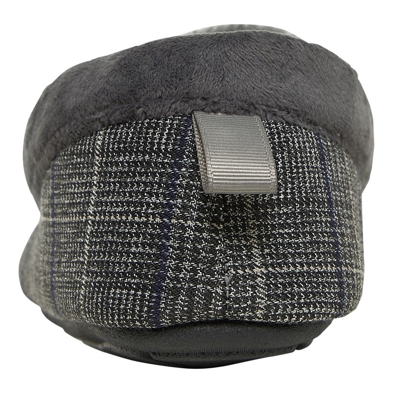 Original Penguin Mens Bedtime Checks Moccasin Slippers Charcoal Check - Image 4