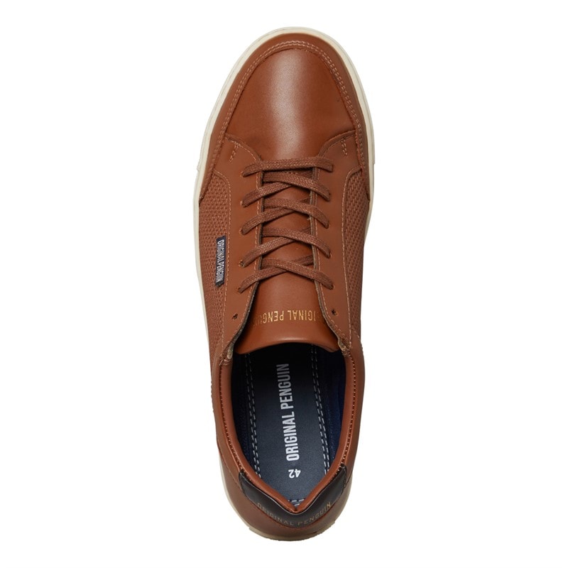 Original Penguin Mens Phillip Trainers Tan - Image 4