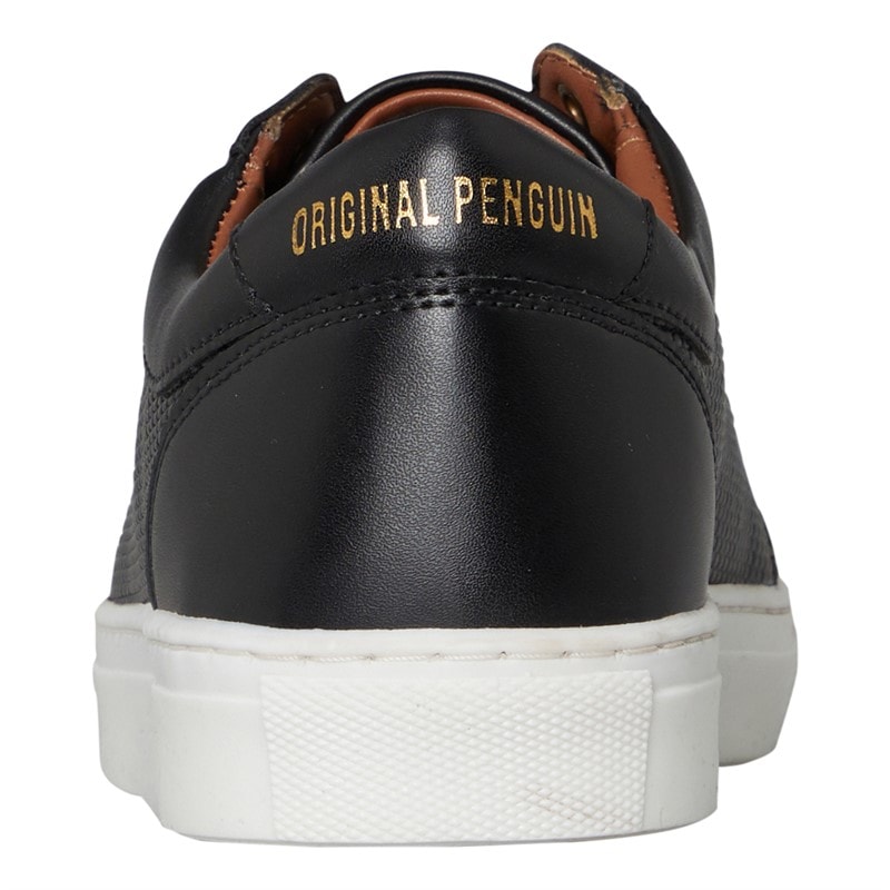 Original Penguin Mens Phillip Trainers Black/White - Image 3