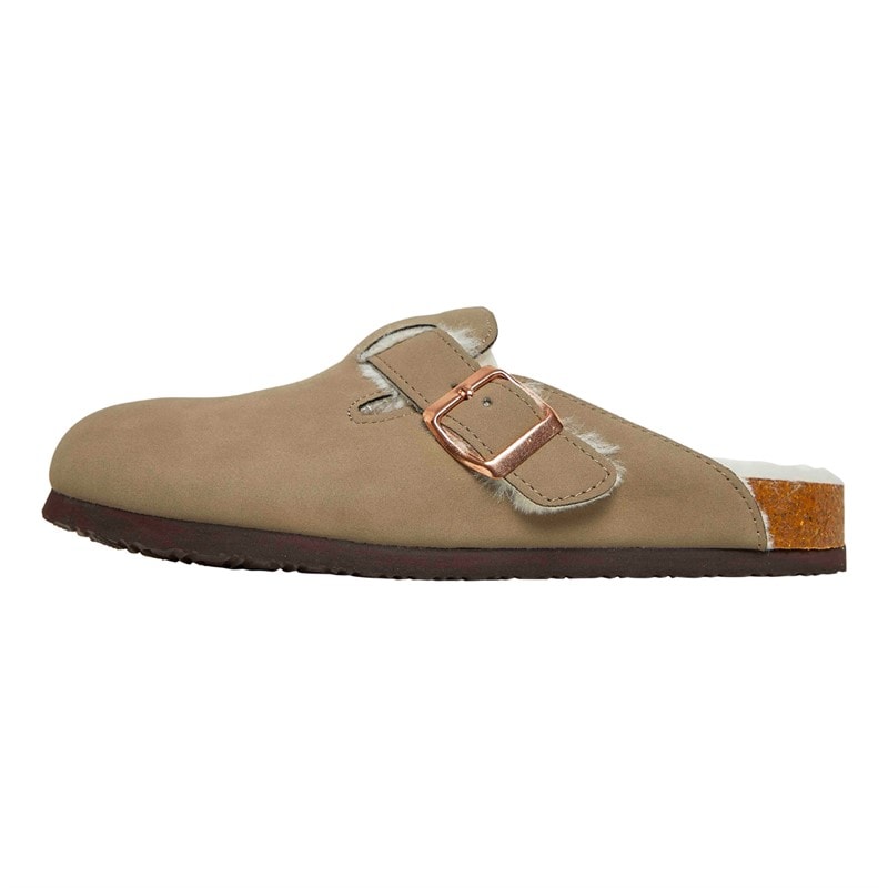 Original Penguin Womens Poppy Fur Mule Slippers Sand - Image 2