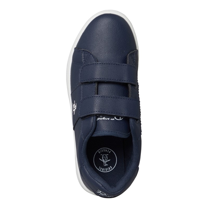Original Penguin Junior Marble Velcro Trainers Navy - Image 4