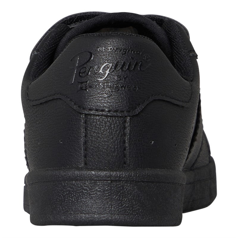 Original Penguin Junior Marble Velcro Trainers All Black - Image 3
