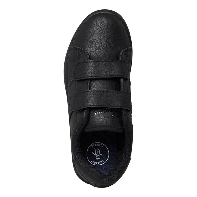 Original Penguin Junior Marble Velcro Trainers All Black - Image 4