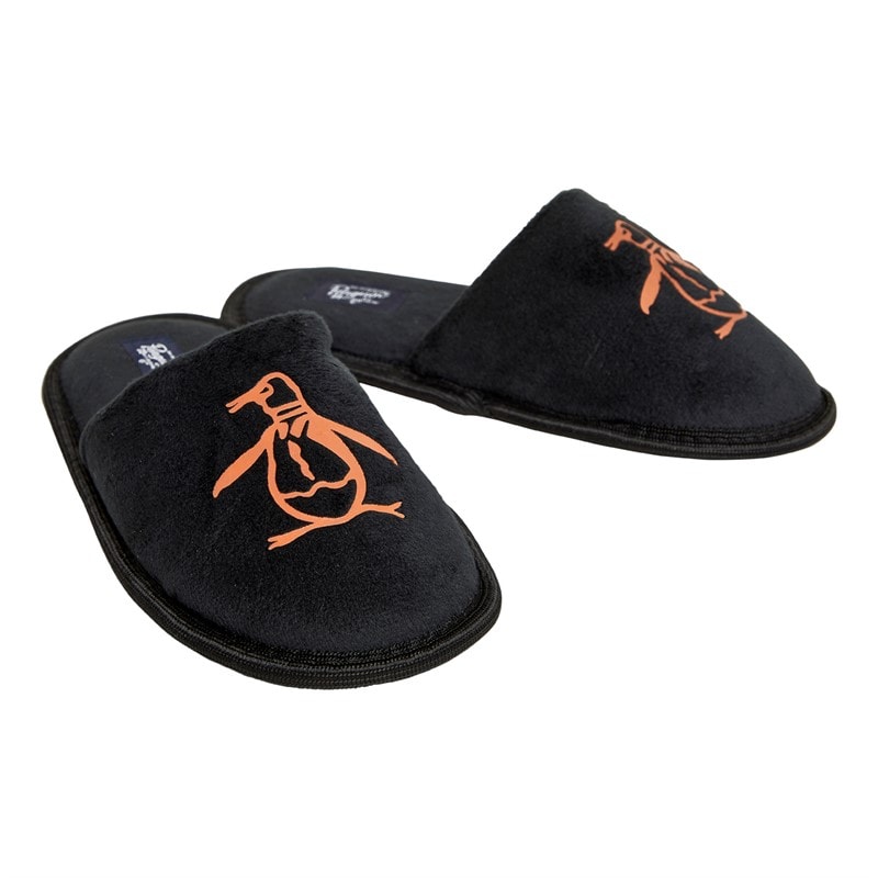 Original Penguin Boys Paddington Mule Slippers Black - Image 1