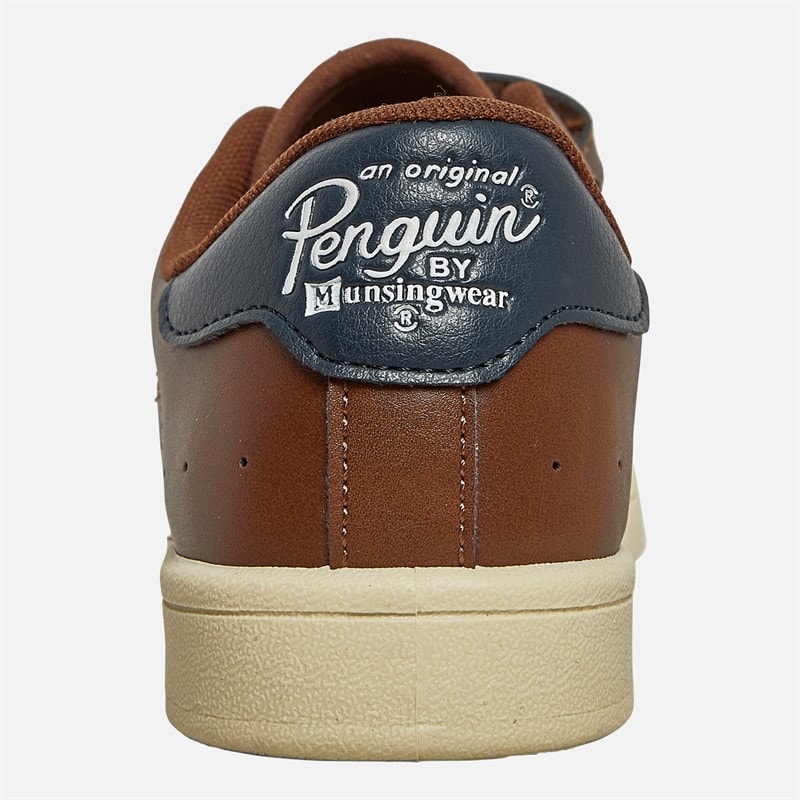Original Penguin Junior Boys Marble Velcro Trainers Tan/Navy - Image 3