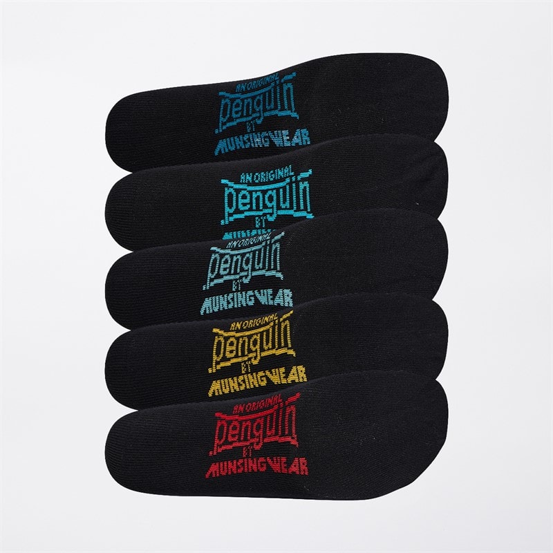 Original Penguin Mens Five Pack Socks Black - Image 2