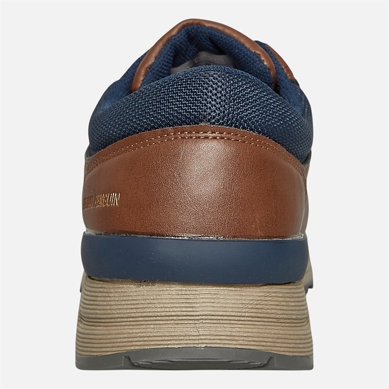 Original Penguin Mens Oak Trainers Tan/Navy - Image 3