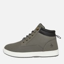 Original Penguin Mens Furrow Hi-Top Trainers Charcoal
