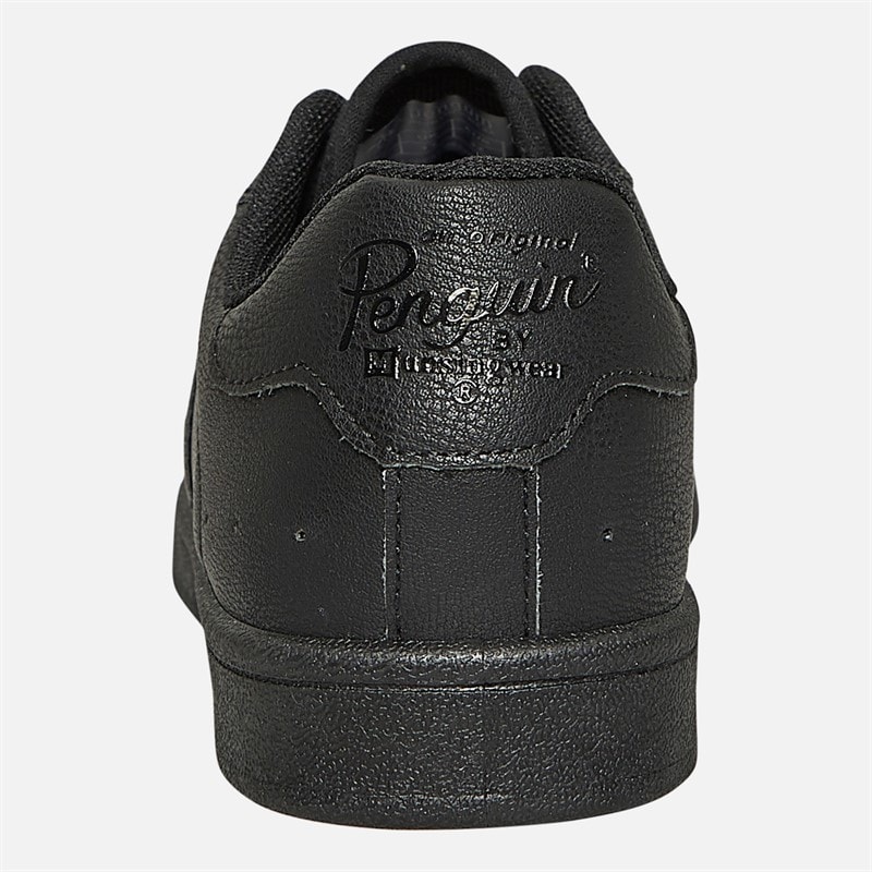 Original Penguin Junior Boys Marble Lace-Up Trainers Black/Black - Image 3
