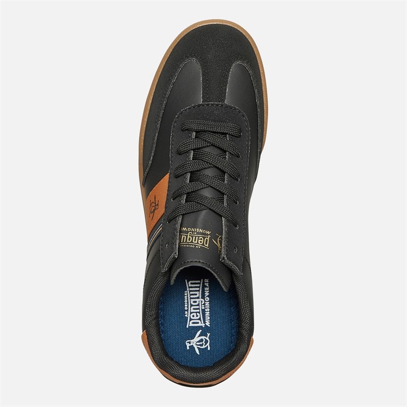 Original Penguin Mens Gaz Trainers Black/Marmalade - Image 4