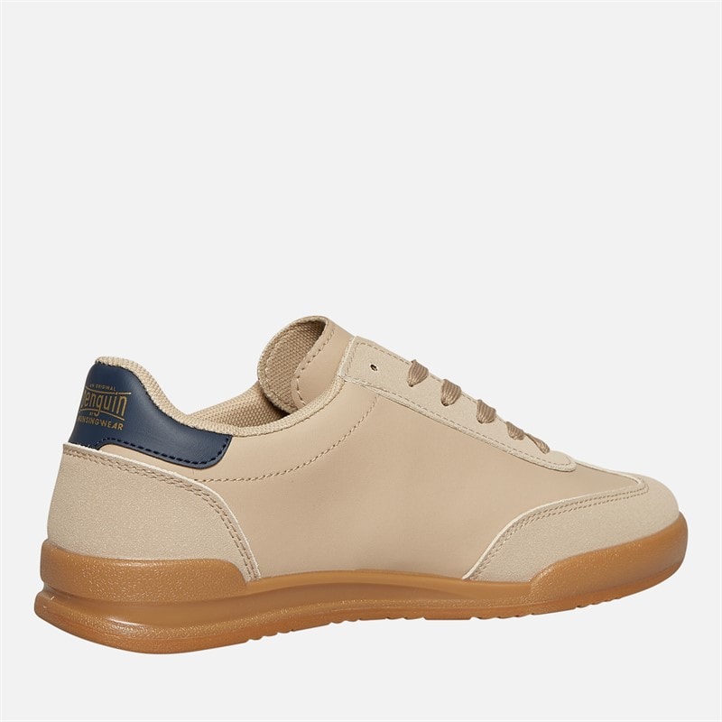 Original Penguin Mens Gaz Trainers Beige/Navy - Image 5