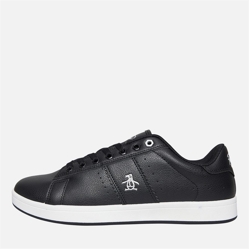 Original Penguin Mens Steadman Trainers Black/White - Image 1