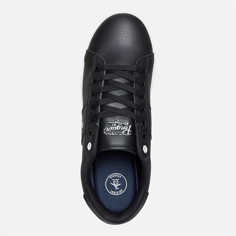 Original Penguin Mens Steadman Trainers Black/White - Image 4