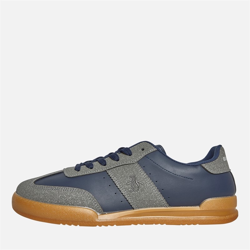 Original Penguin Mens Giovanni Trainers Charcoal/Navy - Image 1