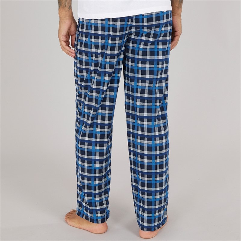 Original Penguin Mens Super Soft Checked Lounge Pants Dark Blue/French Blue - Image 2