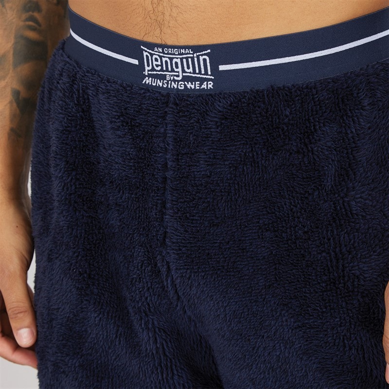 Original Penguin Mens Marled Fleece Lounge Pants Navy Marl - Image 3