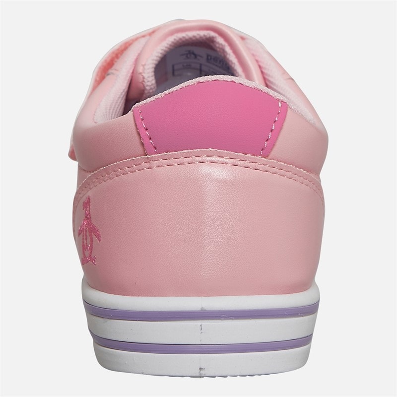 Original Penguin Girls Rainbow Trainers Pink - Image 3