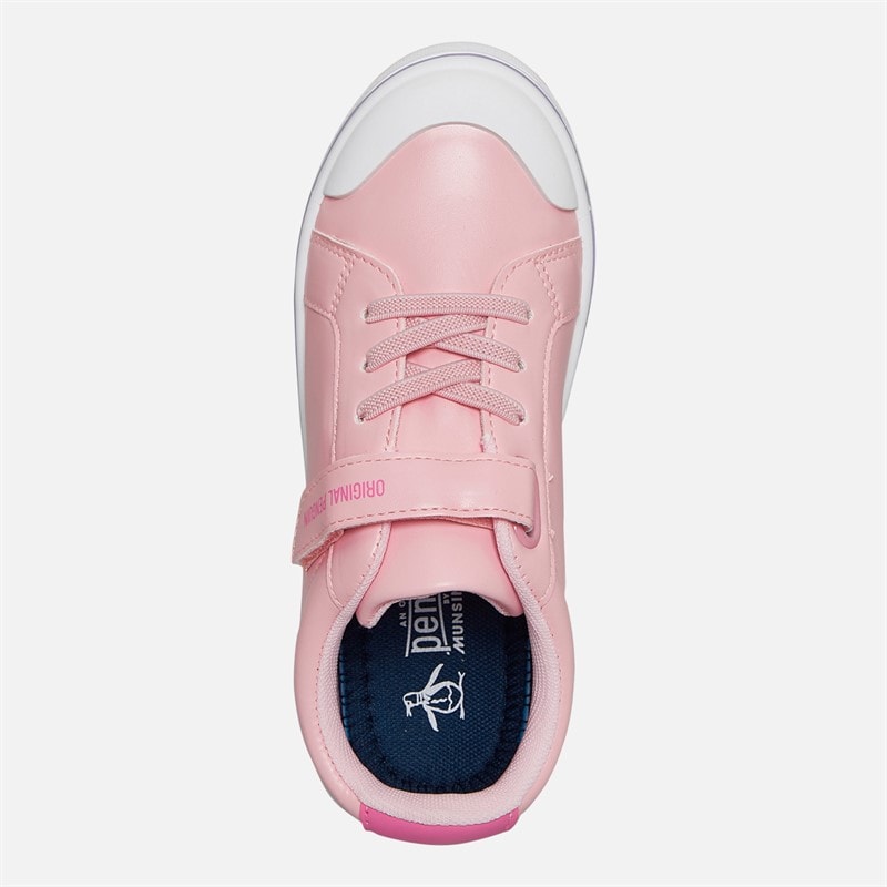 Original Penguin Girls Rainbow Trainers Pink - Image 4