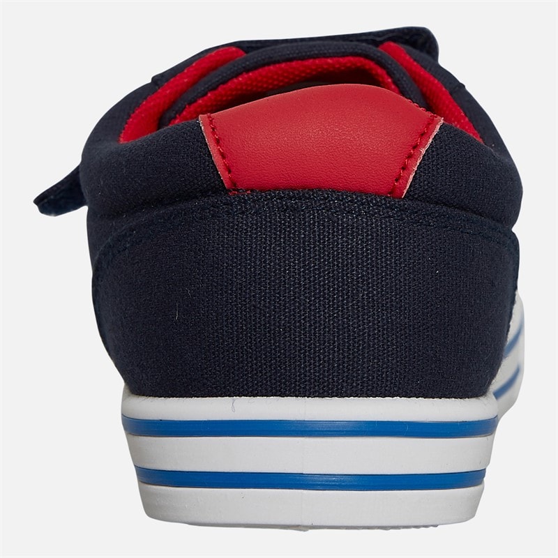 Original Penguin Boys Canvas Trainers Navy/Red - Image 3
