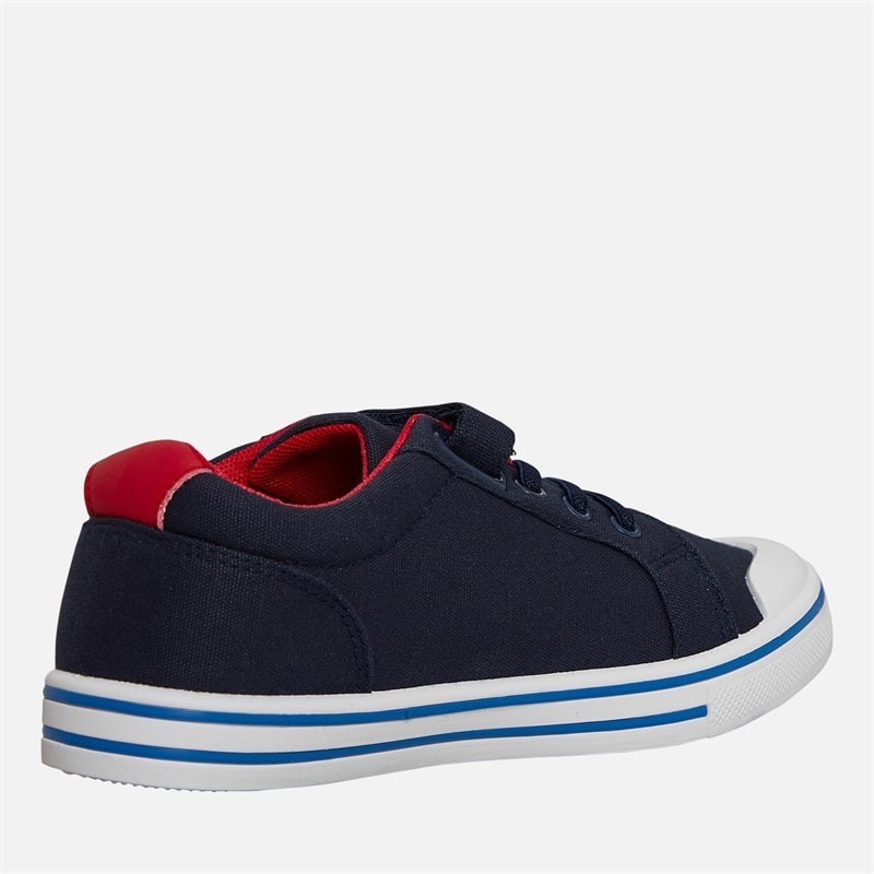 Original Penguin Boys Canvas Trainers Navy/Red - Image 5