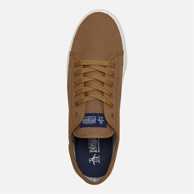 Original Penguin Mens Sparton Canvas Pumps Tan - Image 4