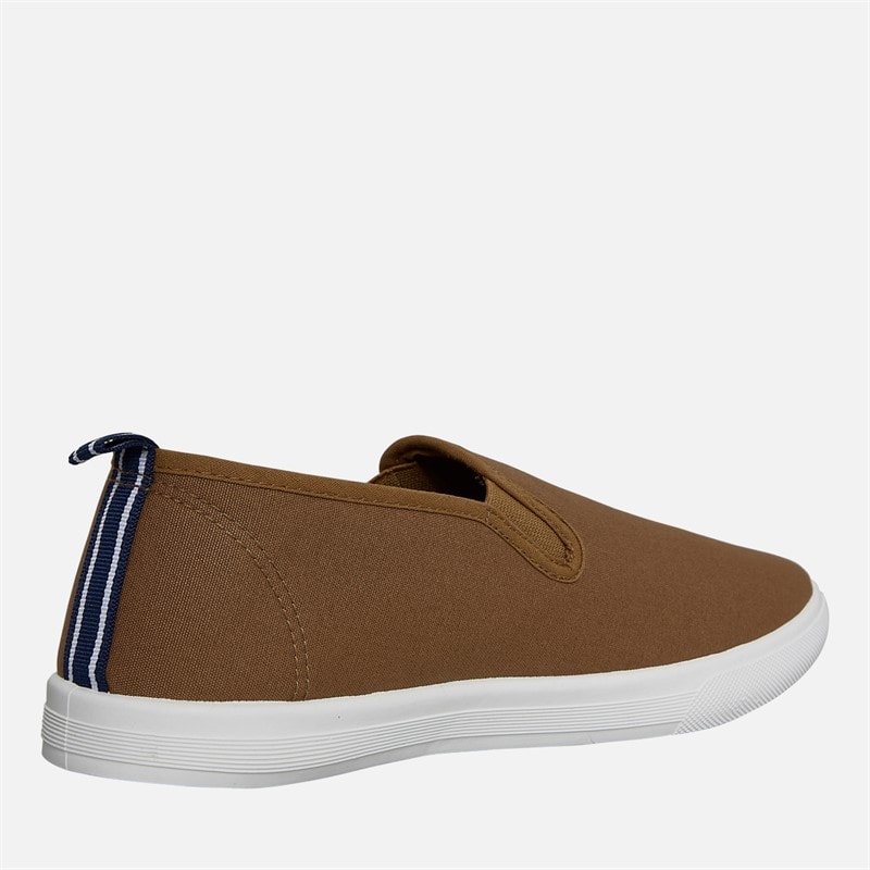 Original Penguin Mens Sabre Slip On Canvas Pumps Tan - Image 5
