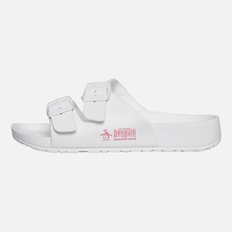 Original Penguin Womens Eden Two-Strap Sandals White - Image 3