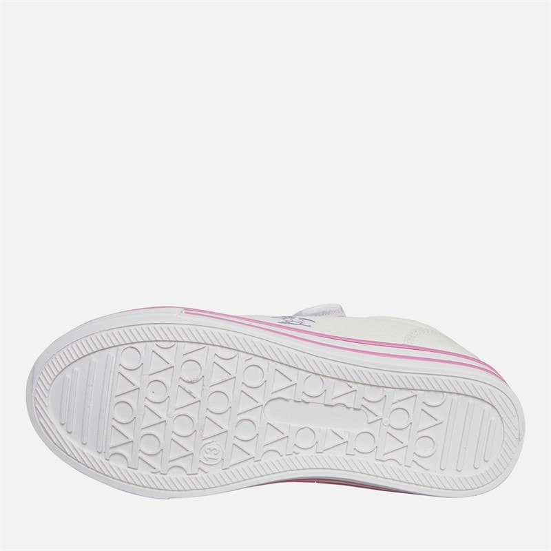 Original Penguin Girls Canvas Trainers White/Lilac - Image 2