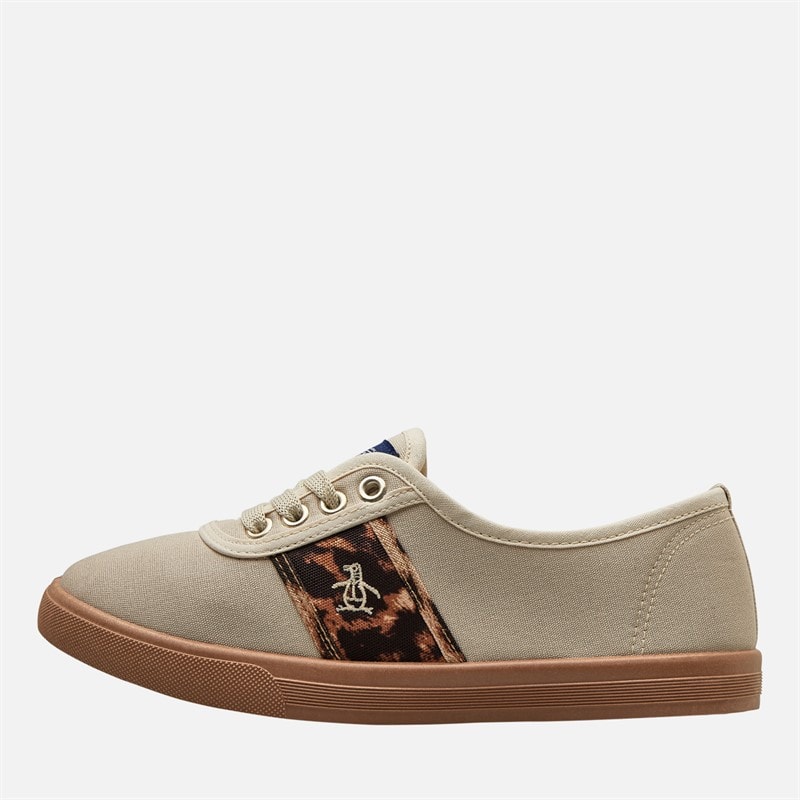 Original Penguin Womens Susie Canvas Pumps Cream/Leopard - Image 2