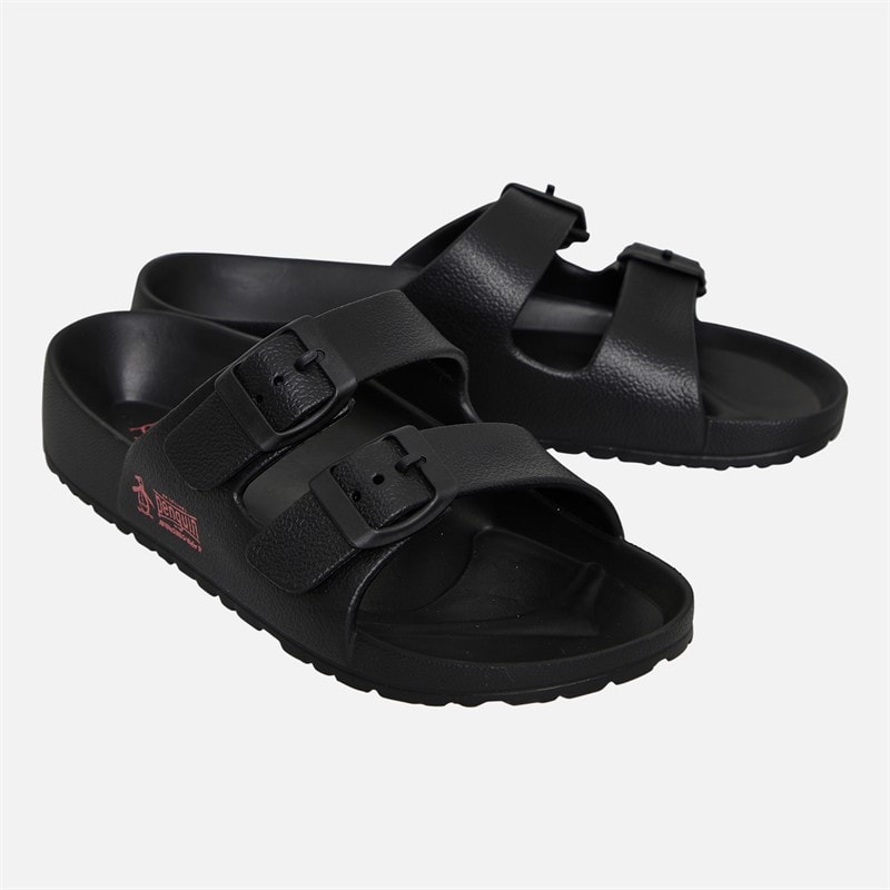 Original Penguin Womens Eden Two-Strap Sandals Black - Image 2
