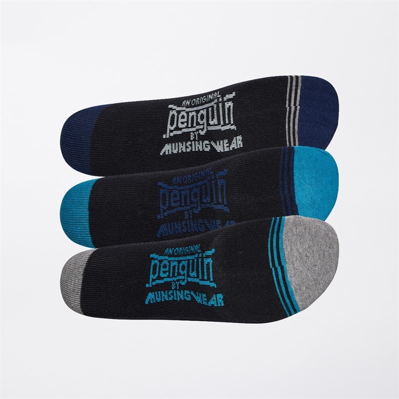 Original Penguin Mens Three Pack Socks Black - Image 2