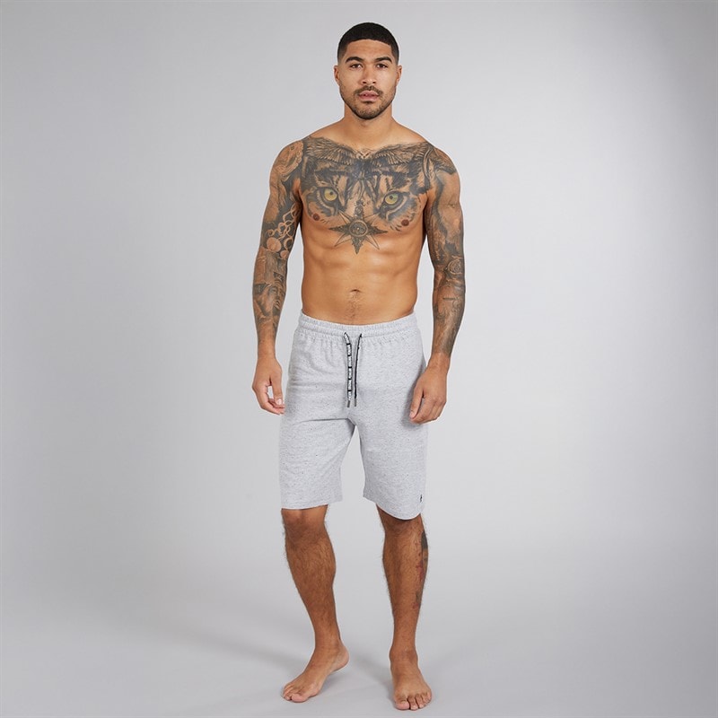 Original Penguin Mens Nepped Jersey Lounge Shorts Grey Marl/Black - Image 4
