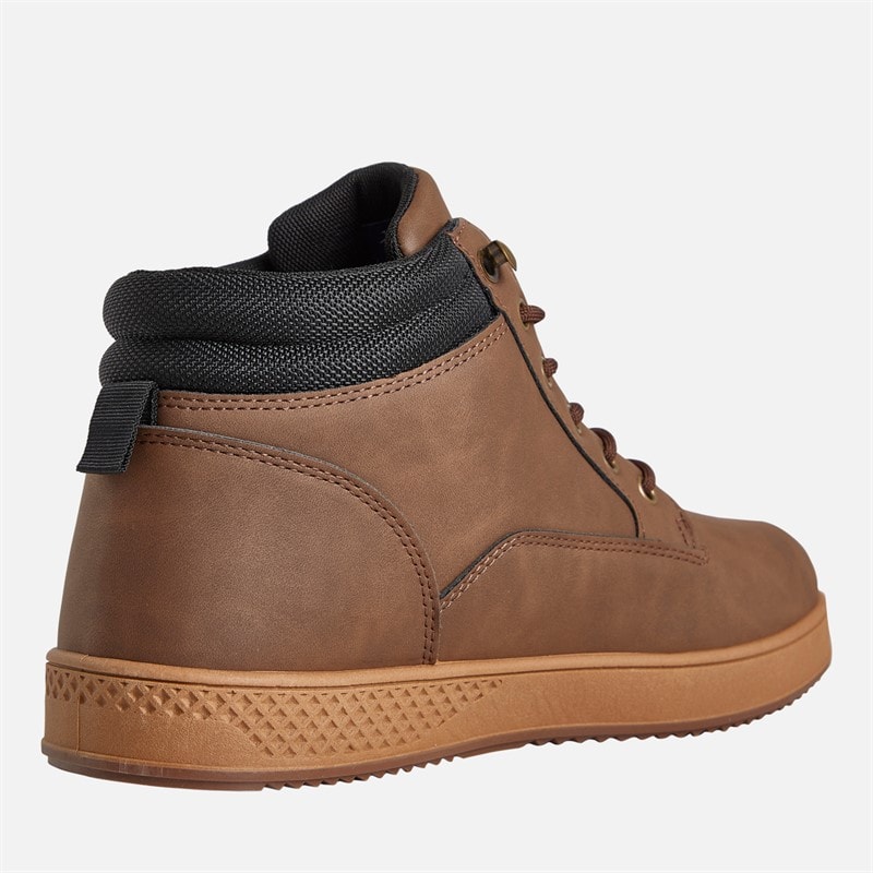 Original Penguin Mens Furrow Hi Top Trainers Chocolate - Image 5
