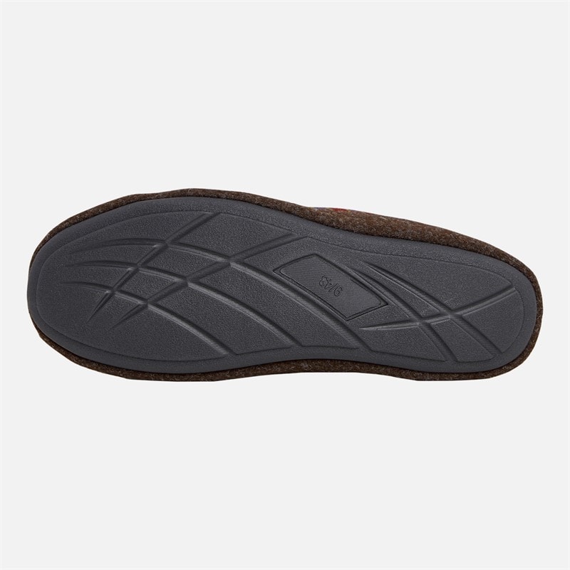 Original Penguin Mens Bedtime Tartan Moccasin Slippers Chocolate - Image 3