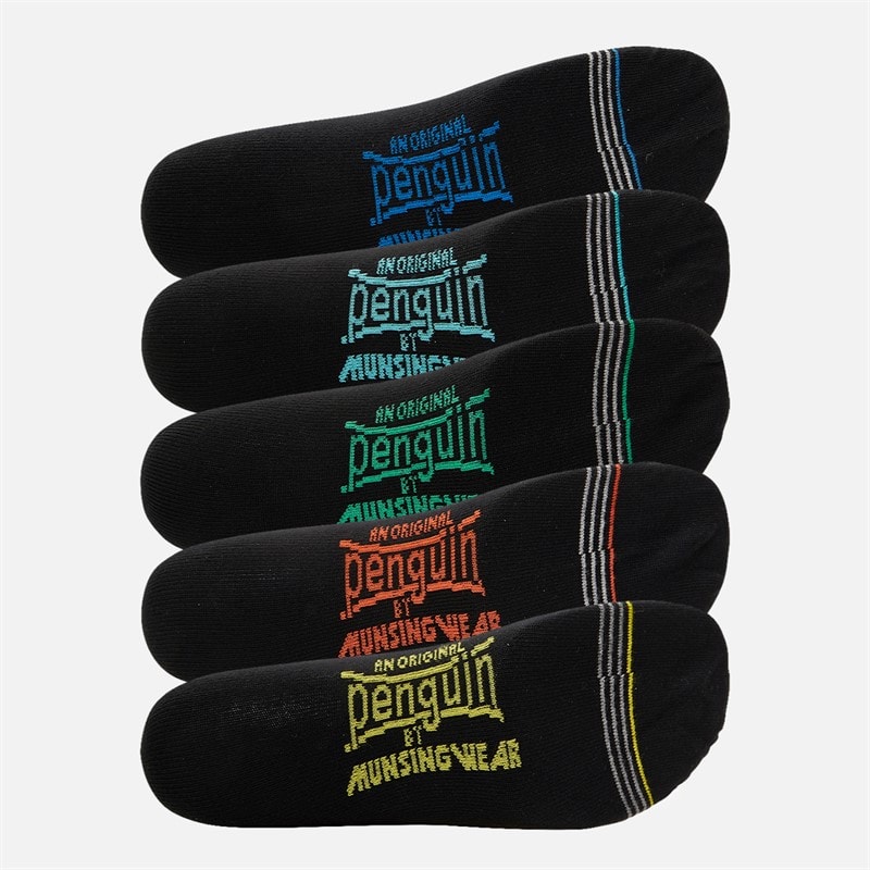 Original Penguin Mens Five Pack Socks Black - Image 2