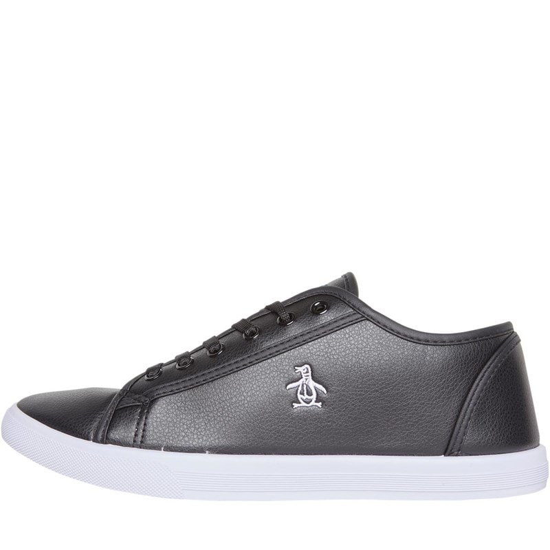 Original Penguin Mens Spartan Pu Trainers Black PU