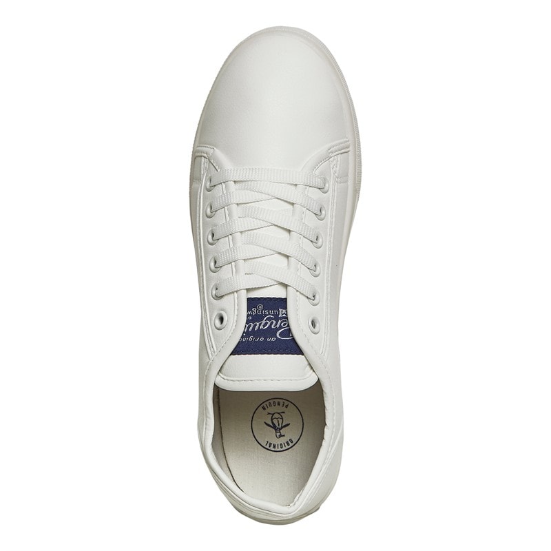Original Penguin Mens Spartan Pu Trainers White PU - Image 4