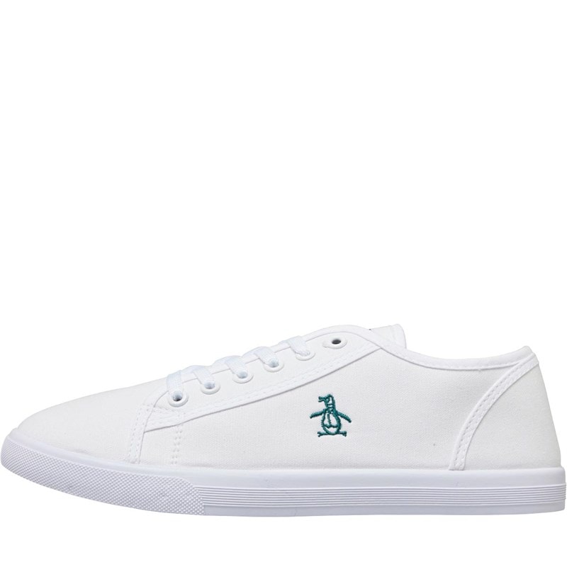 Original Penguin Mens Sparton Canvas Pumps White
