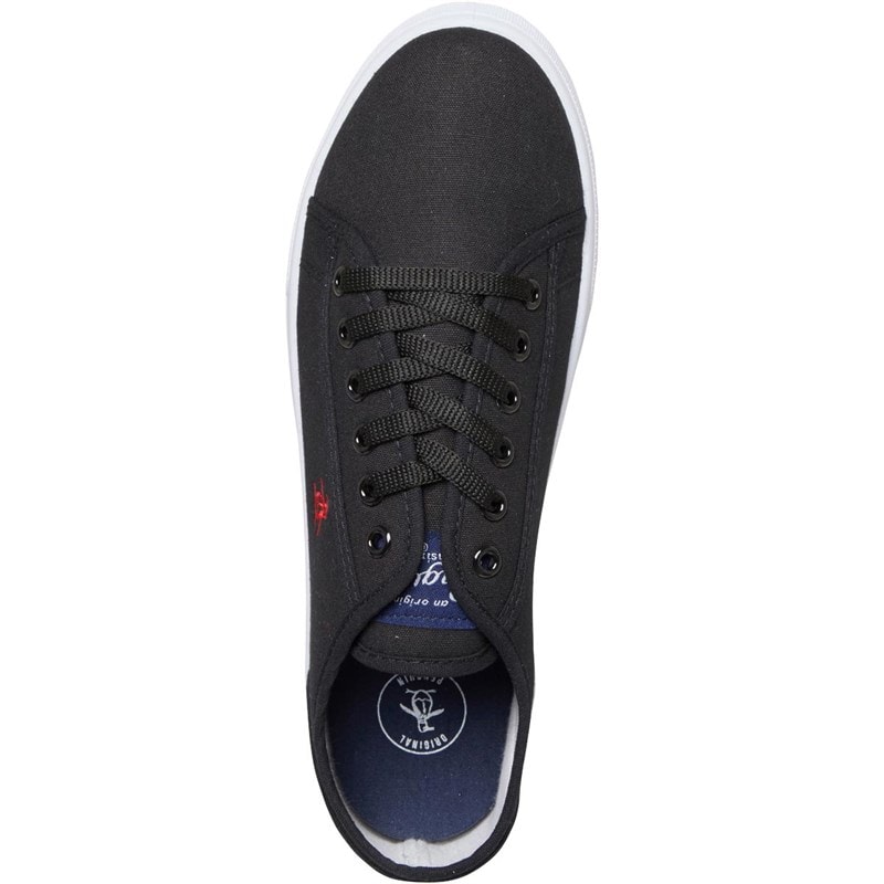 Original Penguin Mens Sparton Canvas Pumps Black - Image 4