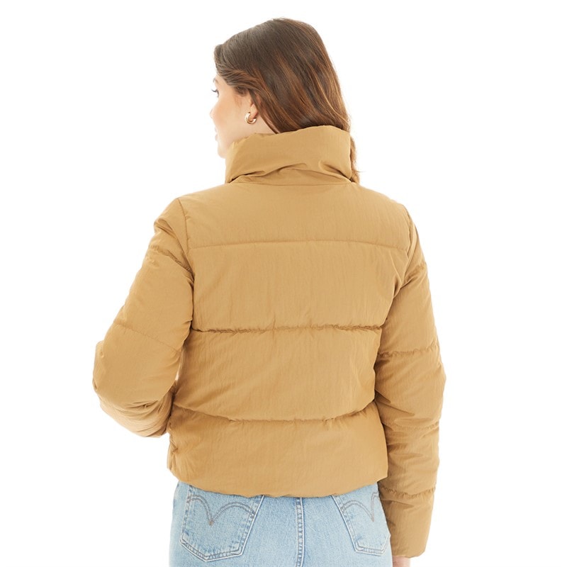 Only Womens Dolly Short Puffer Jacket Tigers Eye - Image 2