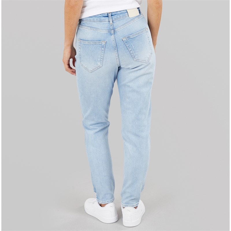Only Womens Veneda Mom Jeans Light Blue Denim - Image 2