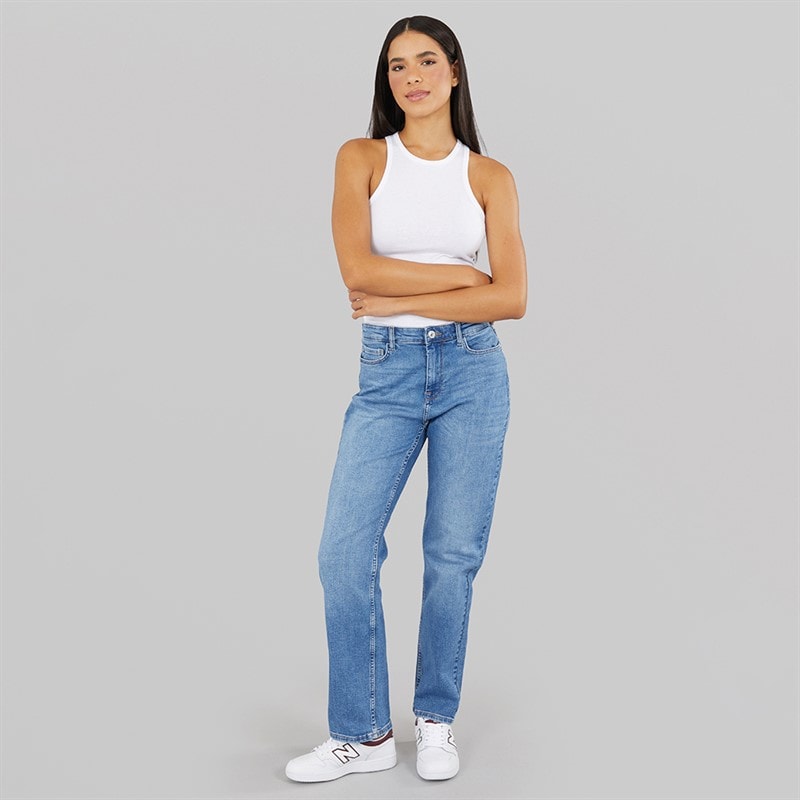 Only Womens Jane Straight Leg Jeans Medium Blue Denim - Image 3
