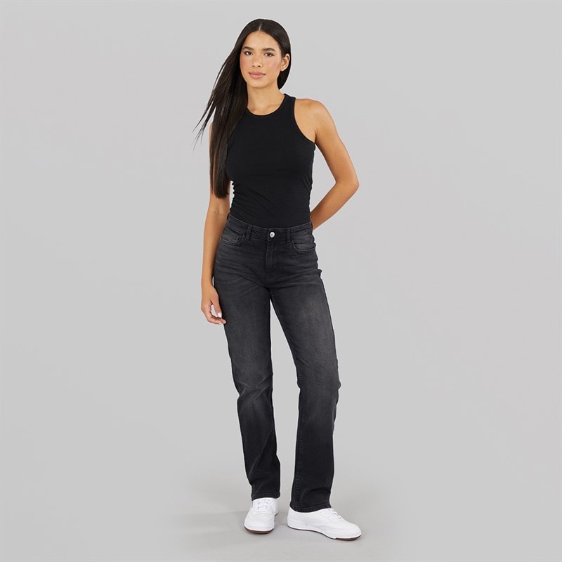 Only Womens Jane Straight Leg Jeans Washed Black - Image 3
