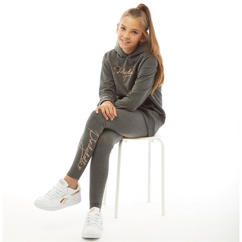 Pindydoll Girls Sasha Tracksuit Set Charcoal Marl
