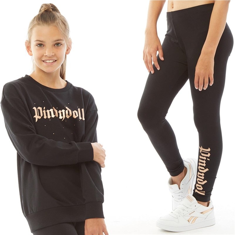 Pindydoll Girls Hamilton Tracksuit Set Black - Image 2