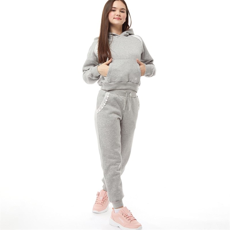 Pindydoll Girls Silvie Tracksuit Grey Marl - Image 4