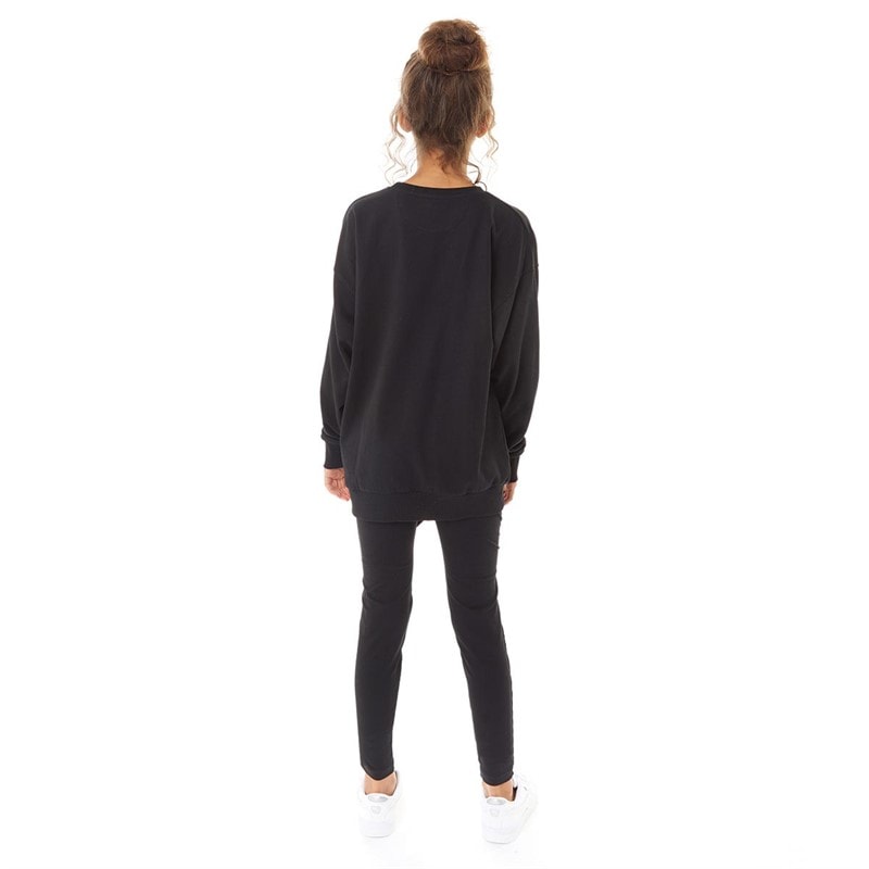 Pindydoll Girls Taylor Embellished Sweatshirt And Legging Set Jet Black - Image 2
