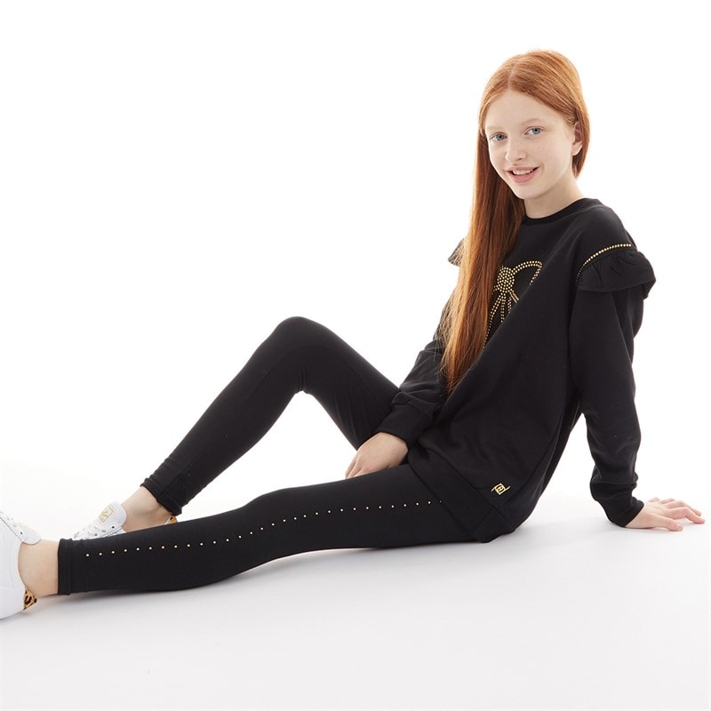 Pindydoll Girls Danny Sweatshirt And Leggings Set Black - Image 5