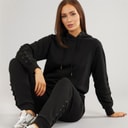 Pindydoll Womens Ellan Two Piece Hoodie And Joggers Set Black