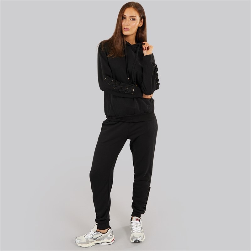 Pindydoll Womens Ellan Two Piece Hoodie And Joggers Set Black - Image 4
